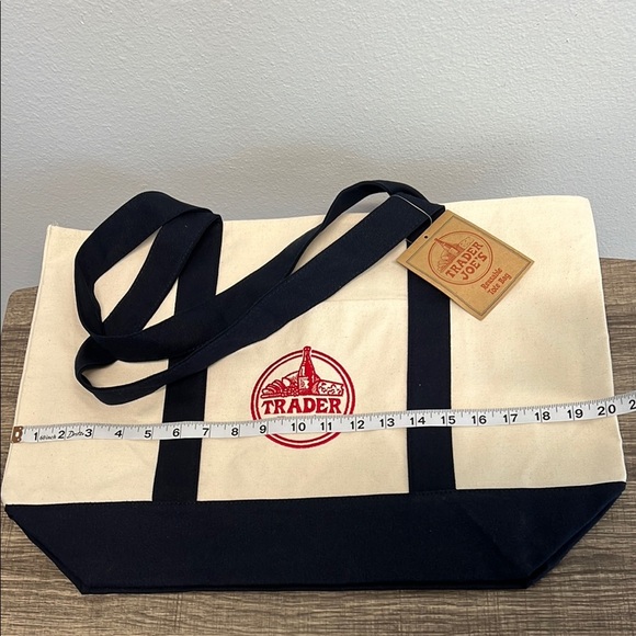 Trader Joe's Canvas Tote Bag - Navy and White ♻️ - Picture 6 of 8